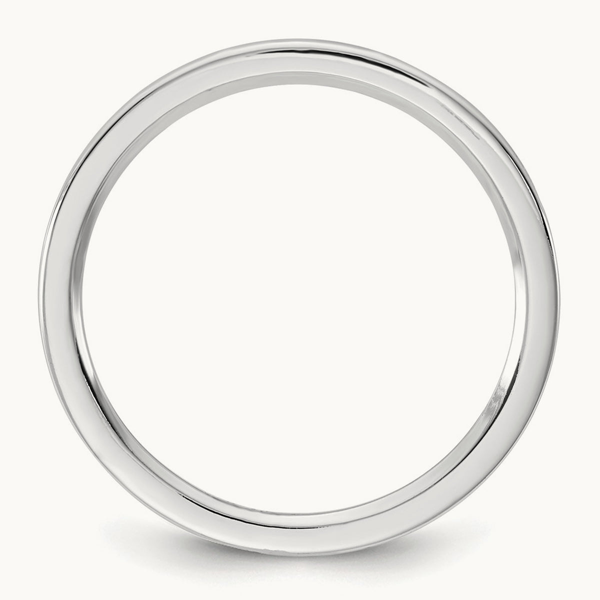 Standard Flat Comfort Fit Band, 1mm, 10K White Gold