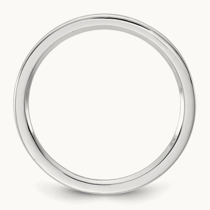Standard Flat Comfort Fit Band, 1mm, 10K White Gold