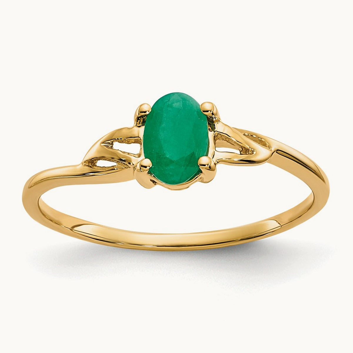 Emerald Birthstone Ring, 14K