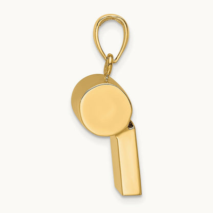 3-D Whistle Charm, 14K