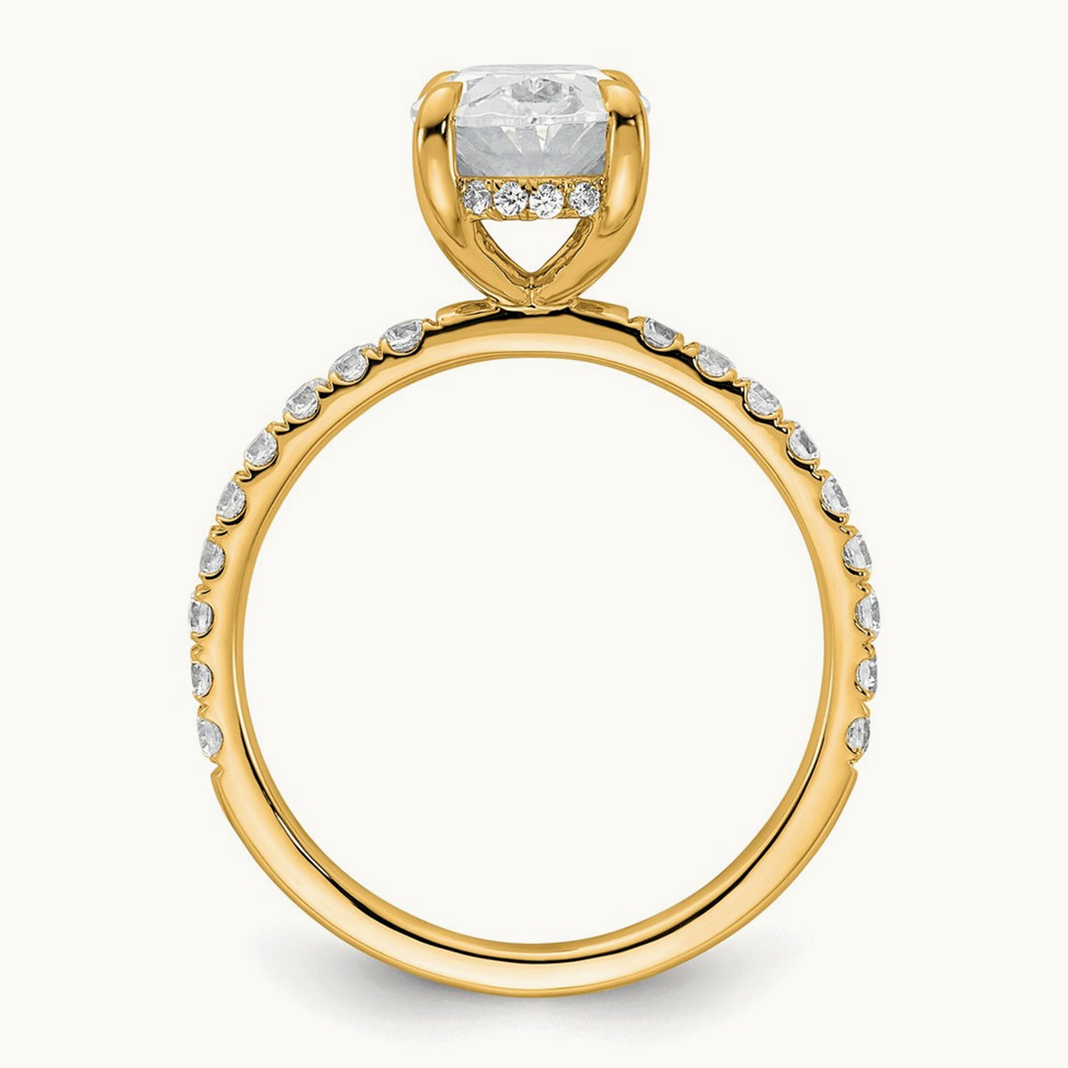 Oval Solitaire Engagement Ring, 1.25-4.50 ct tw Lab-Grown Diamond — 14K Yellow Gold, 7 (3)