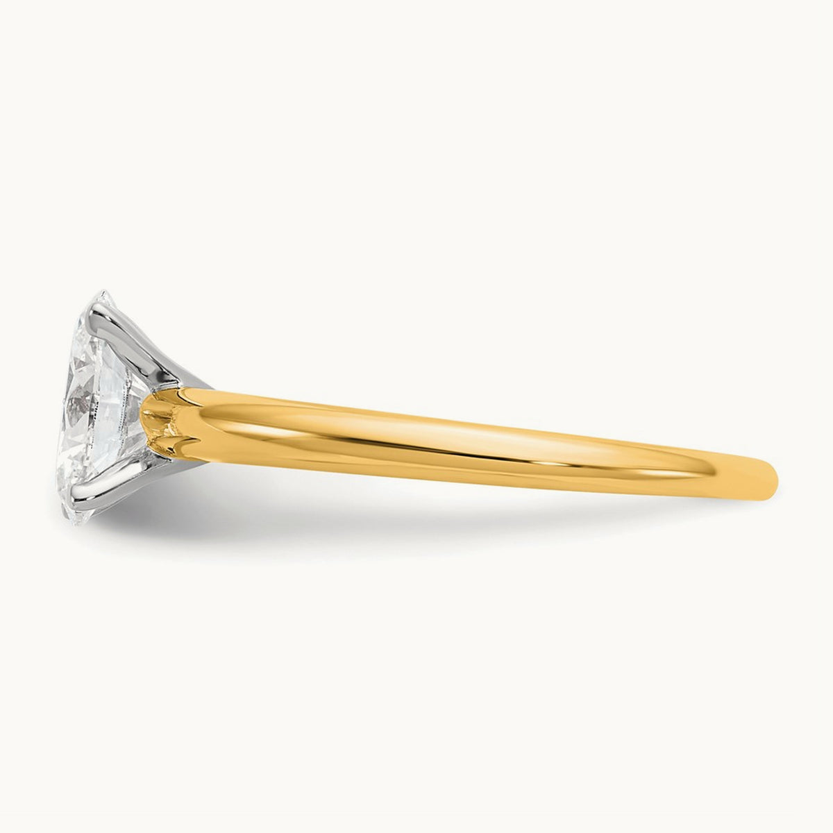 Oval Solitaire Engagement Ring, 0.50-5.00 ct tw Lab-Grown Diamond — 1 ct, 14K Two-Tone