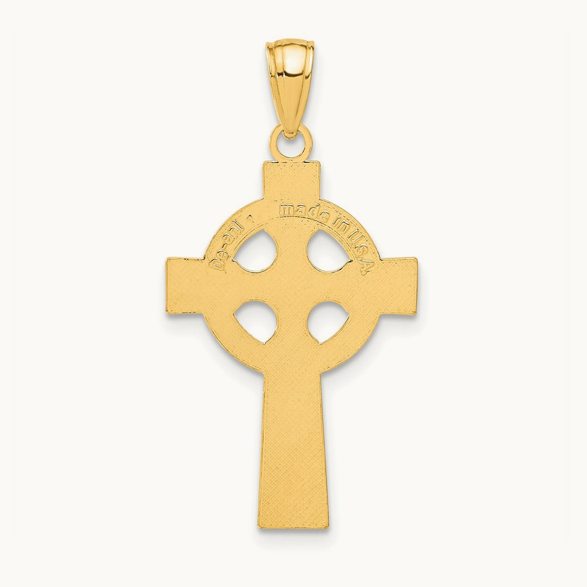 Celtic Cross Pendant, 32.6mm in 14K Yellow Gold