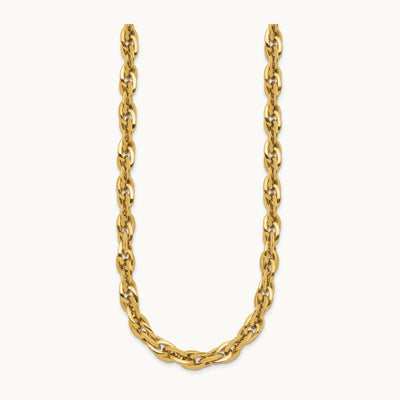 Polished Fancy Link Necklace, 14K