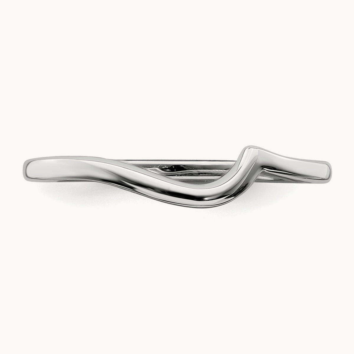 Contoured Band, 14K White Gold