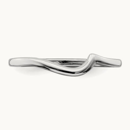 Contoured Band, 14K White Gold