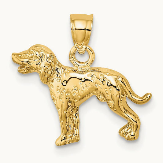 Dalmatian Dog Charm, 14K