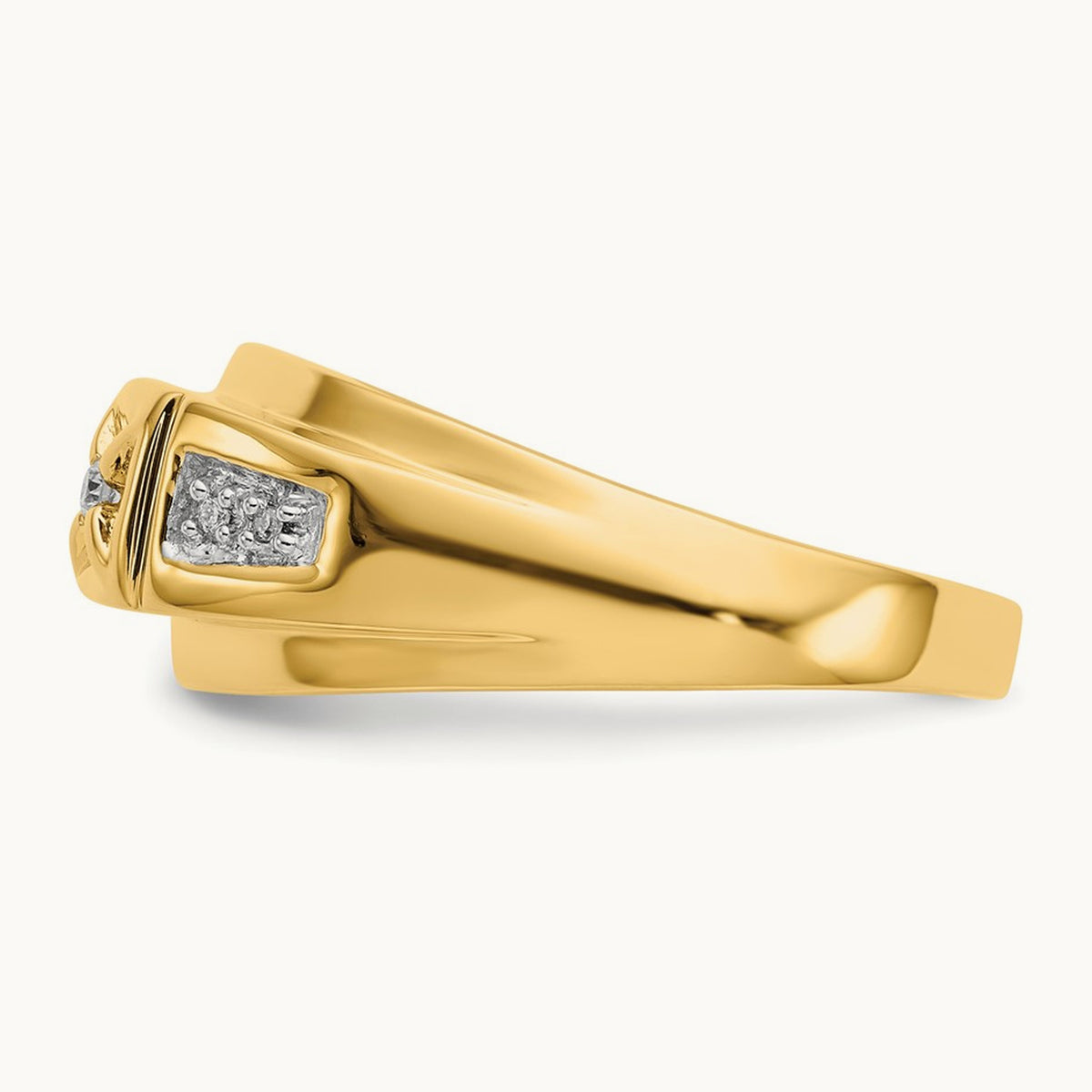 Diamond Mens Ring, 14K with Rhodium