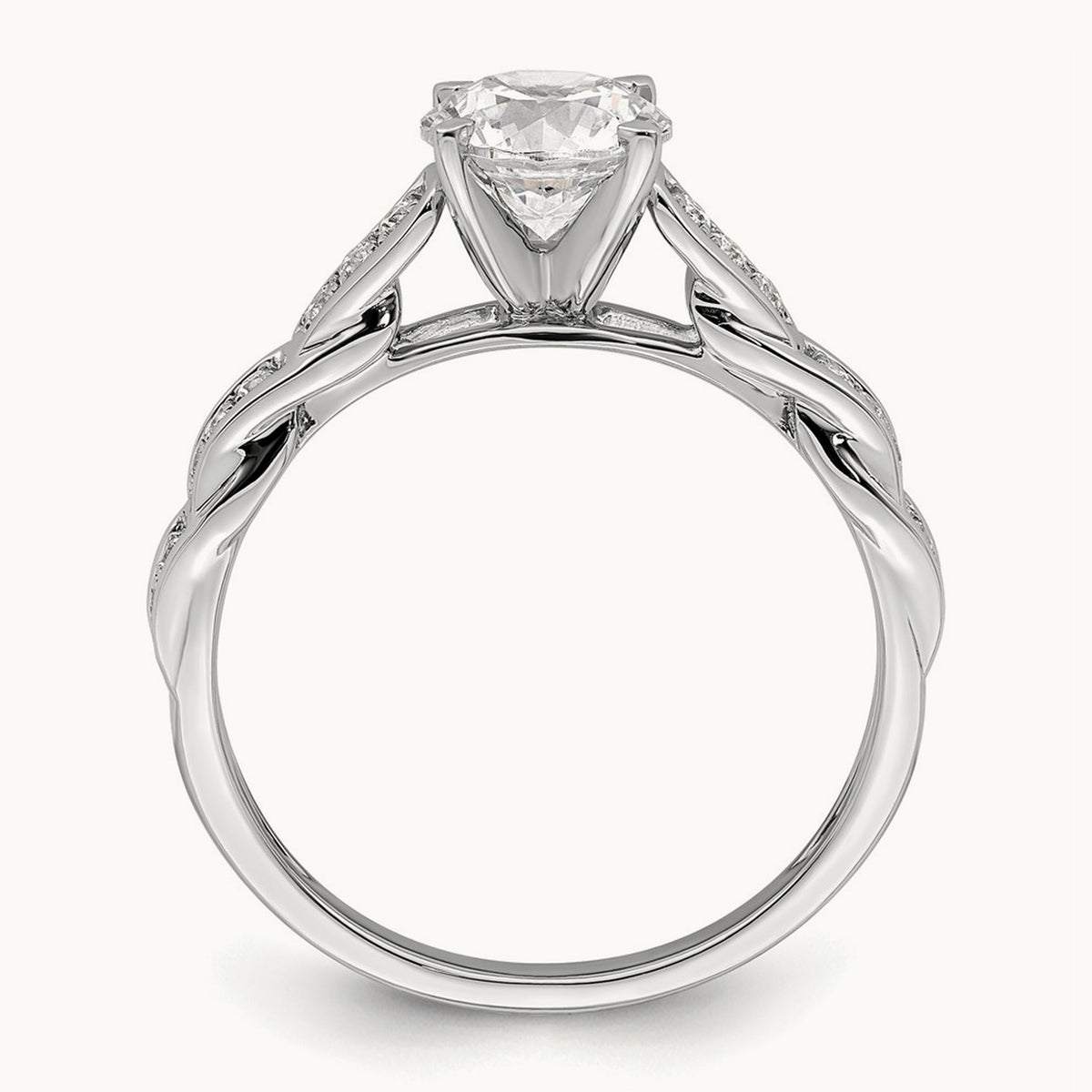 Twisted Semi-Mount Engagement Ring, 0.10 ct tw