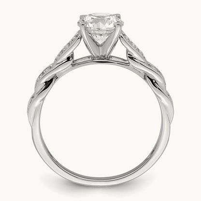 Twisted Semi-Mount Engagement Ring, 0.10 ct tw