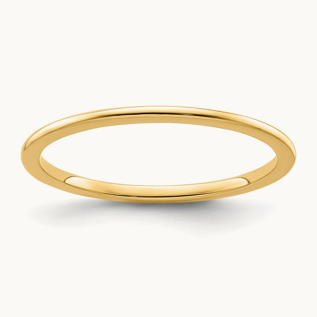 Half Round Stackable Band — 14K Yellow Gold