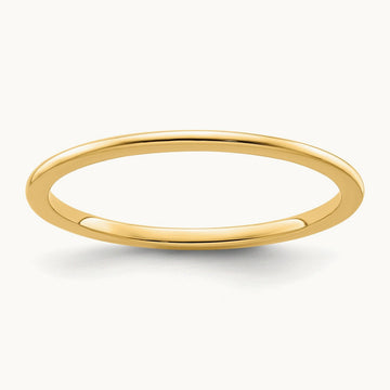 Half Round Stackable Band — 14K Yellow Gold
