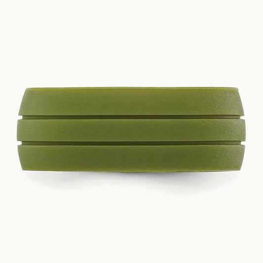 Silicone Olive Green 8.50mm Grooved Band