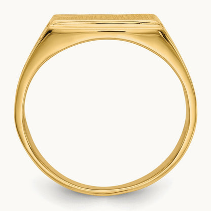 Open Back Mens Signet Ring — photo set