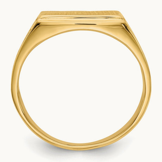 Open Back Mens Signet Ring — photo set