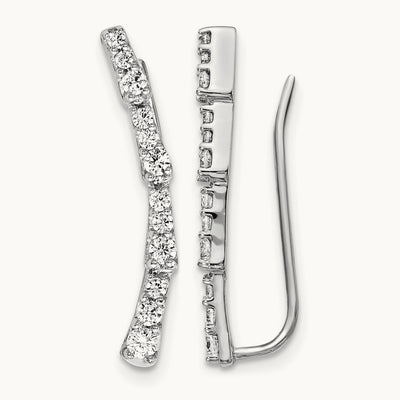 Diamond Ear Climber Earrings — photo set