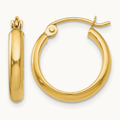 Polished Hoop Earring, 14K