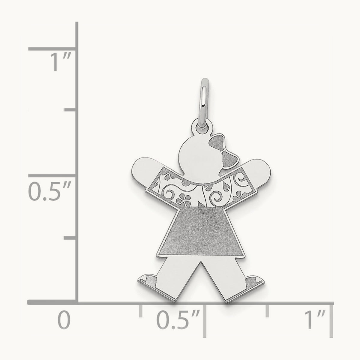Kid Charm in 14K White Gold