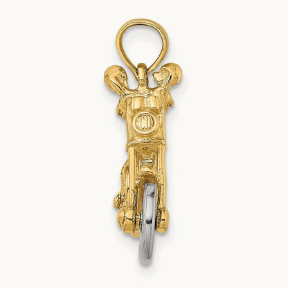 3-D Moveable Motorcycle Charm — 16.78mm
