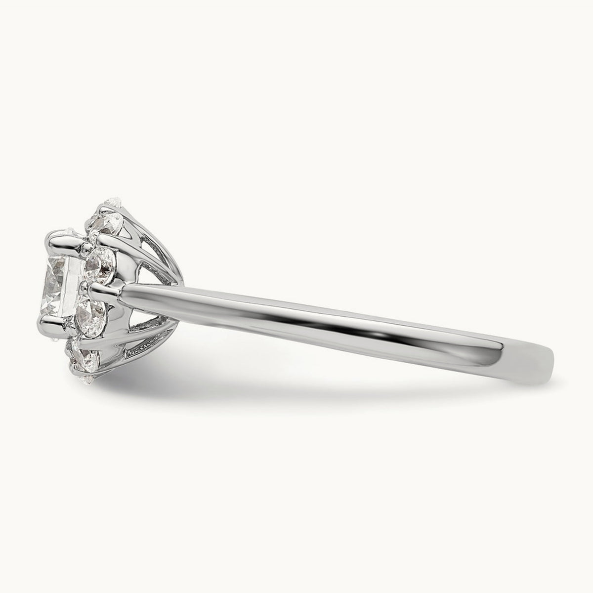 Round Halo Semi-Mount Engagement Ring — 2/5 ct, 7
