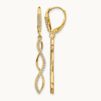 Diamond Leverback Earrings — photo set
