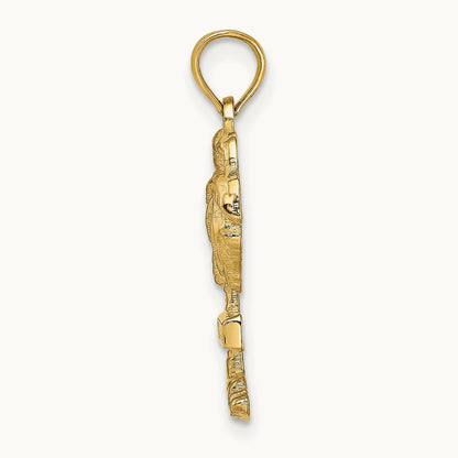 2-D ST. MARTIN On Palm Tree Charm, 14K