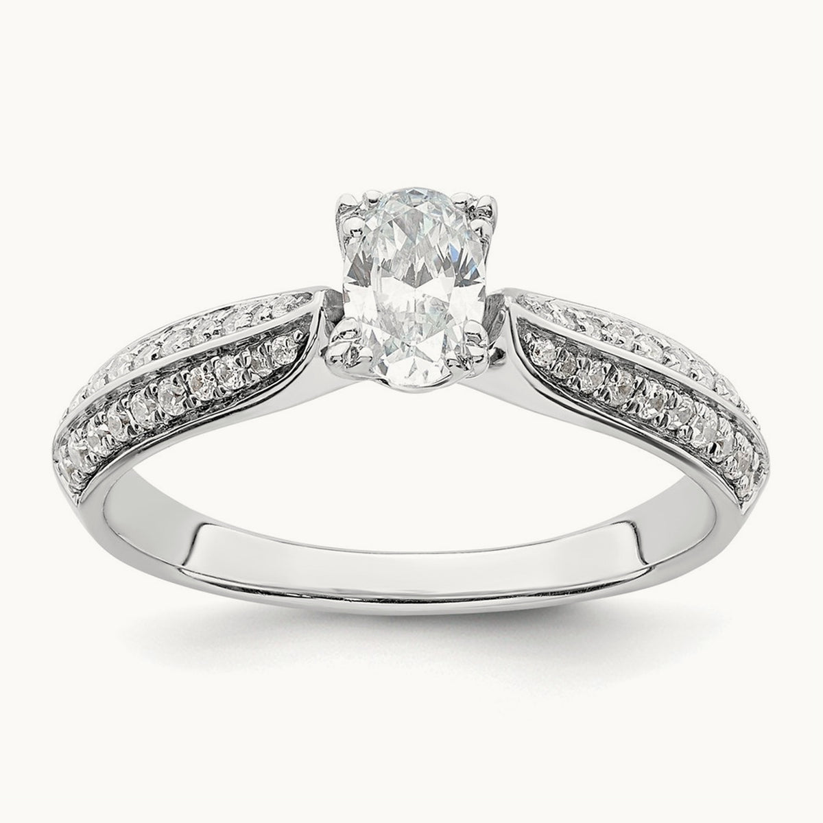 Oval Semi-Mount Engagement Ring, 1/2-2 ct