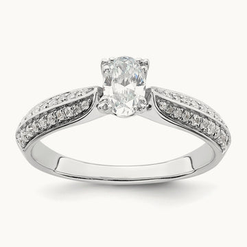 Oval Semi-Mount Engagement Ring, 1/2-2 ct