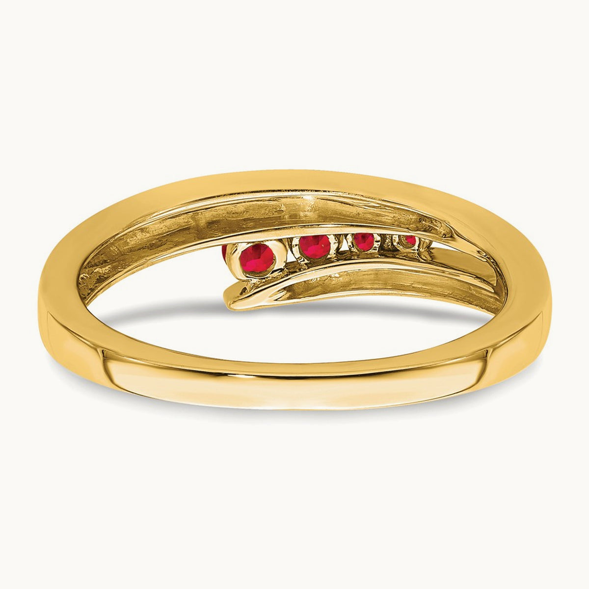 Ruby 4-stone Ring, 14K