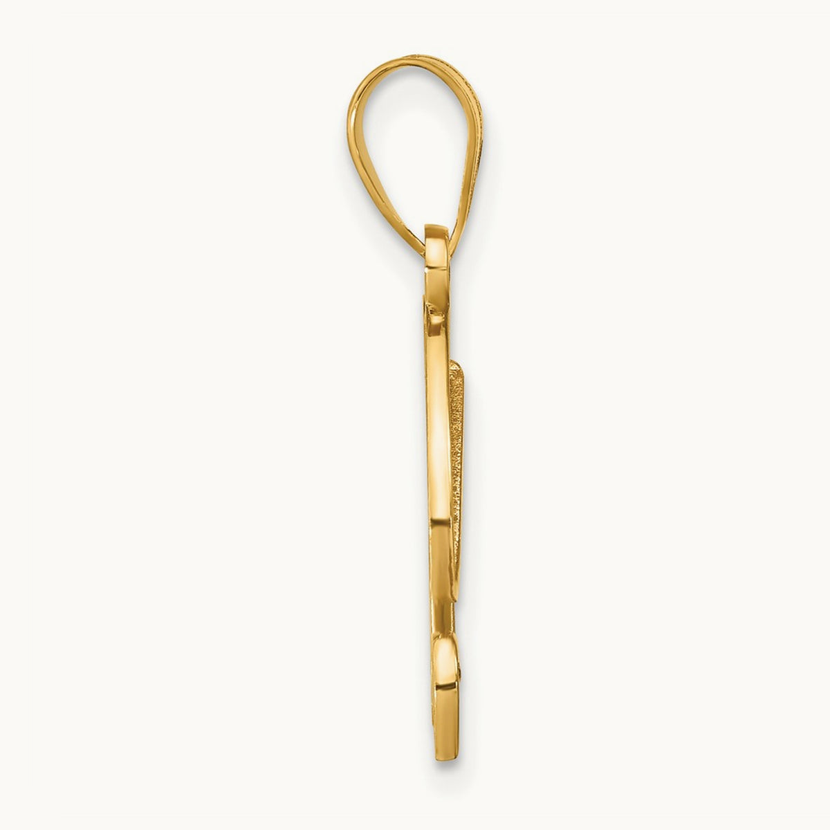 Script Initial Pendant with Diamond — X