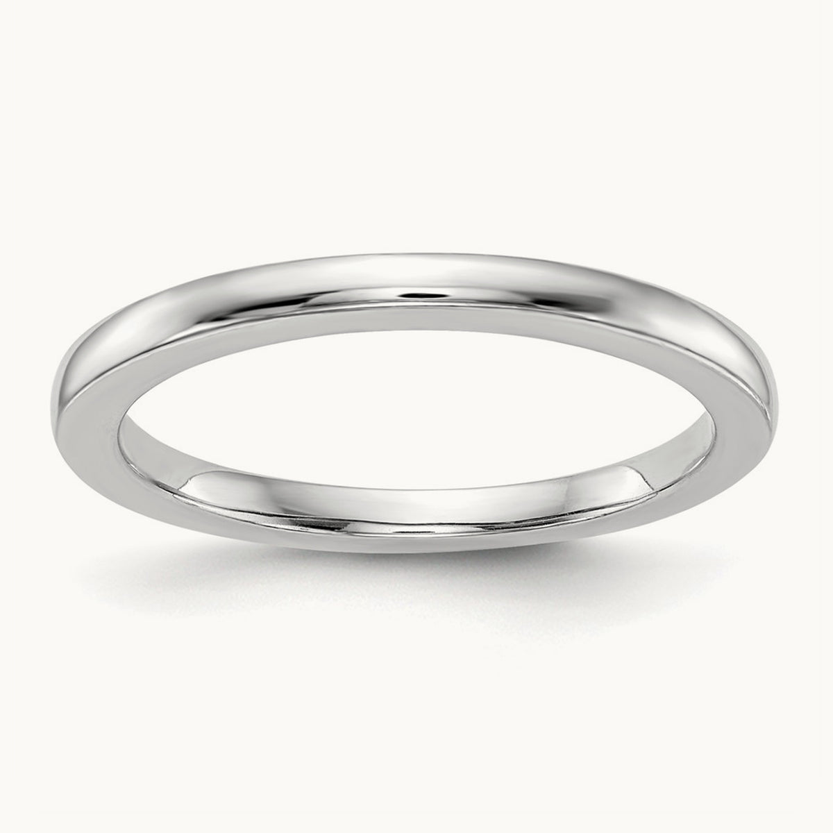 Polished Wedding Band, 14K White Gold