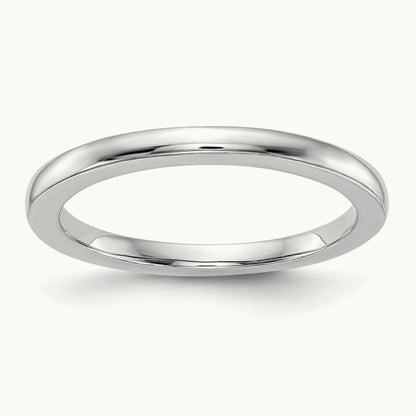 Polished Wedding Band, 14K White Gold