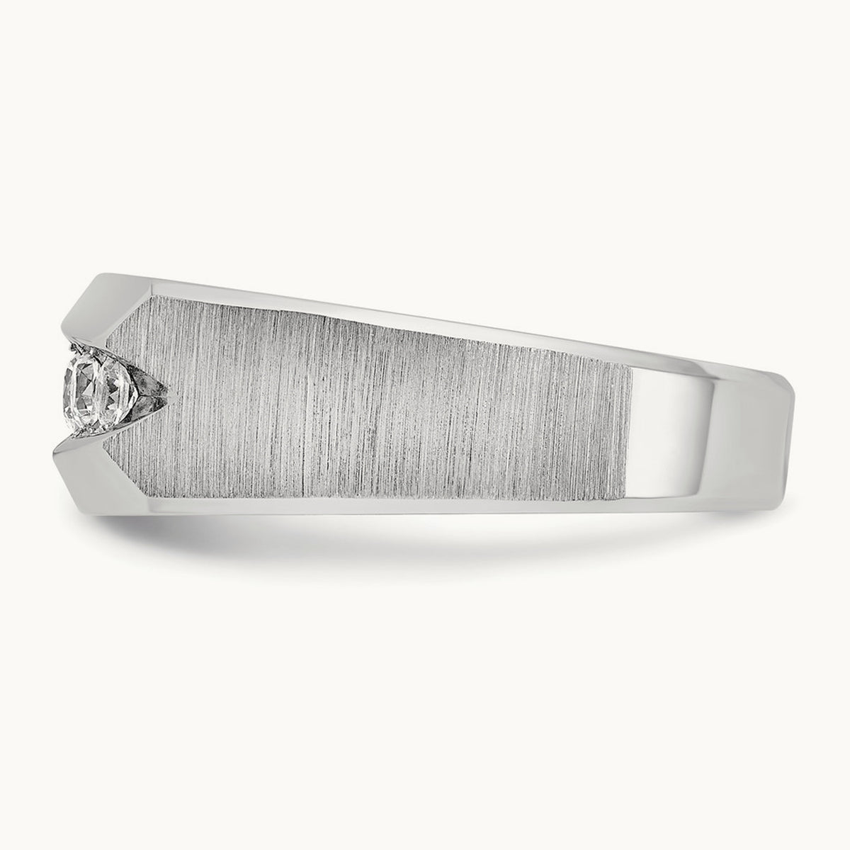 IBGoodman Men's Polished & Satin 5-Stone Diamond Ring, 14K White Gold