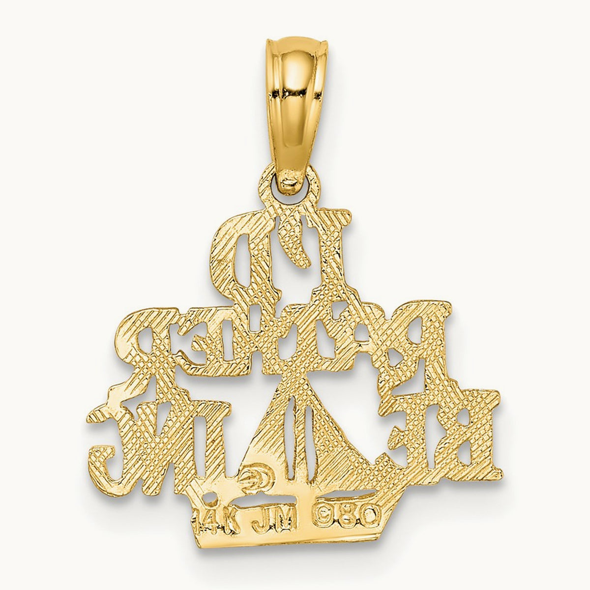 I'D RATHER BE SAILING Charm, 14K
