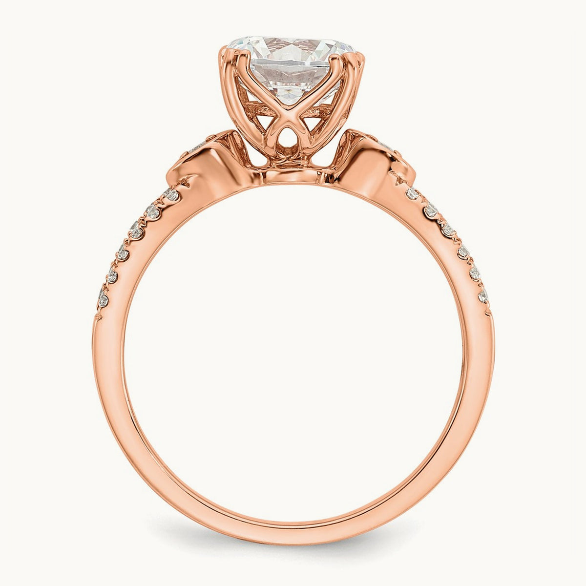 Round Semi-Mount Engagement Ring — 2 ct, 7