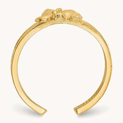 Elephant Toe Ring, 14K