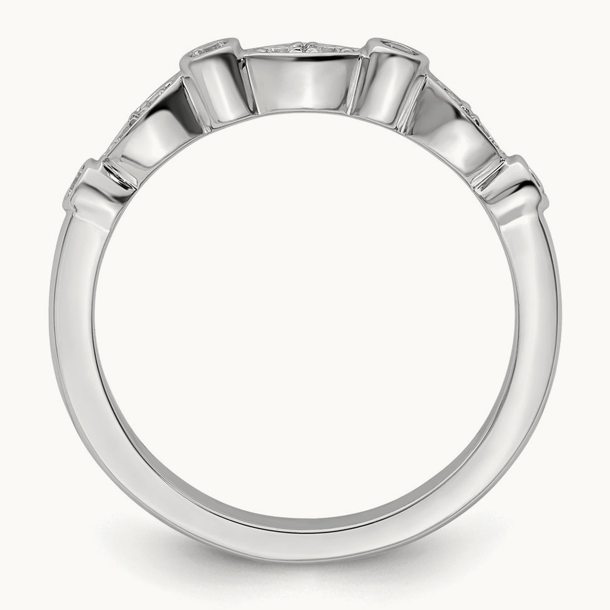 Diamond Wedding Band, 14K White Gold