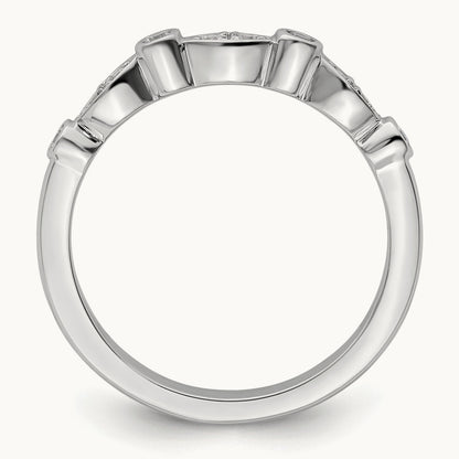 Diamond Wedding Band, 14K White Gold