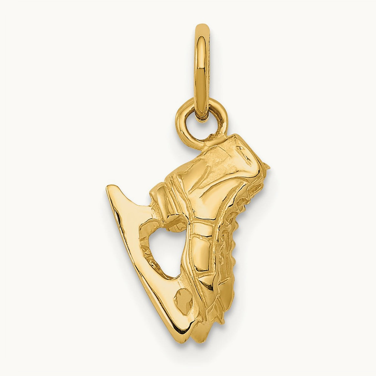 3-D PAIR Of Ice Skates Charm, 14K