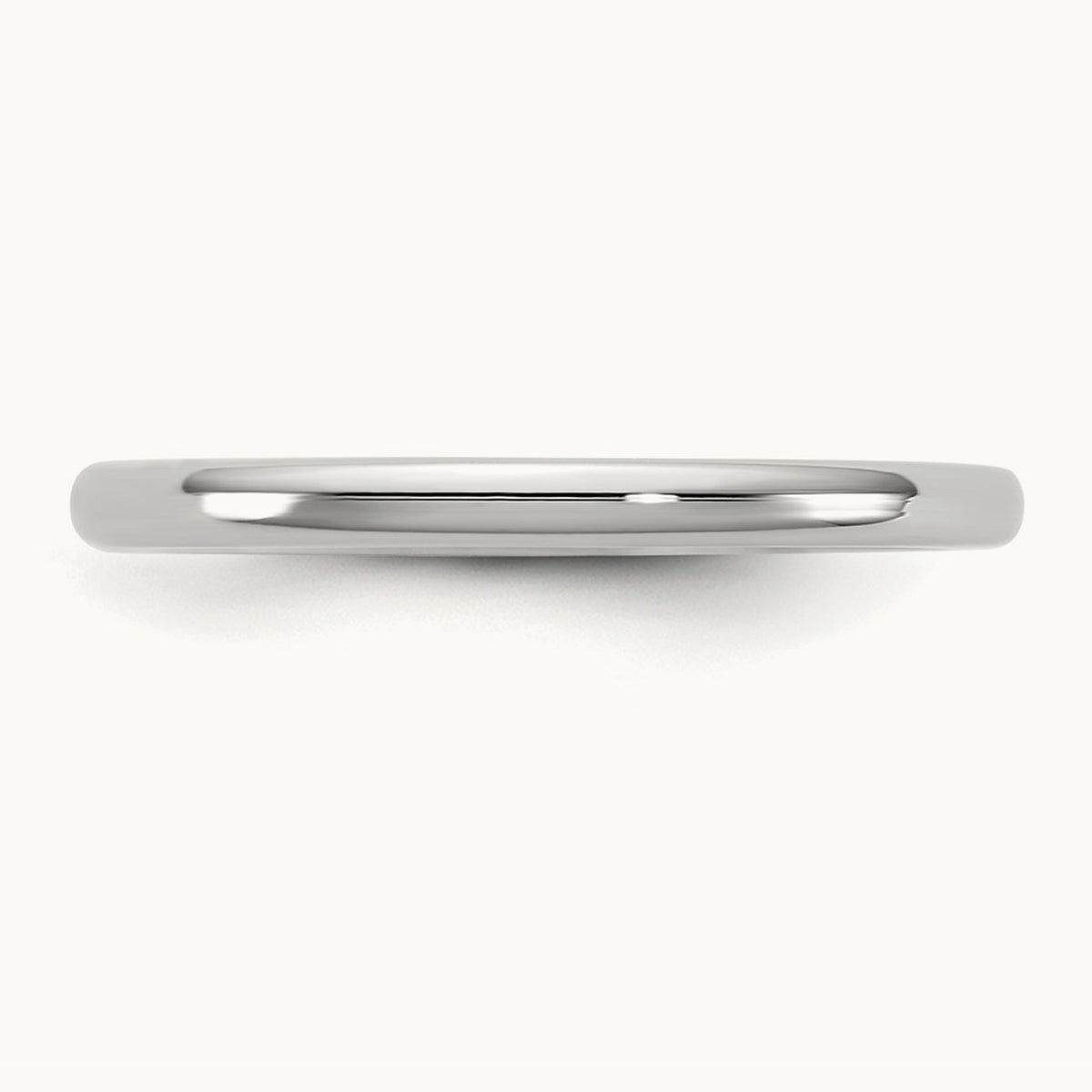 European Comfort Fit Band — 14K White Gold, 2mm
