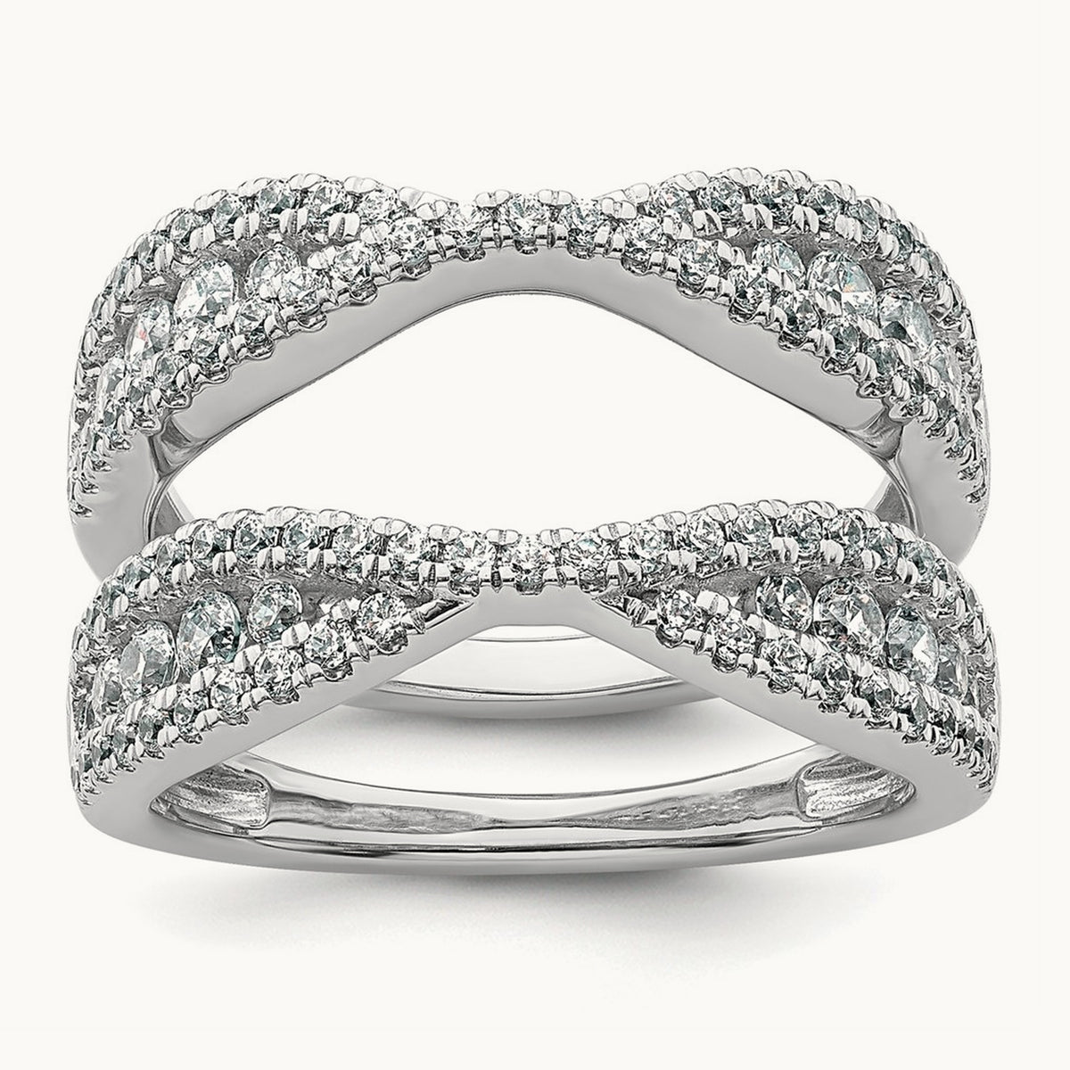 Ring Guard, 1.00 ct tw Lab-Grown Diamond — 14K White Gold