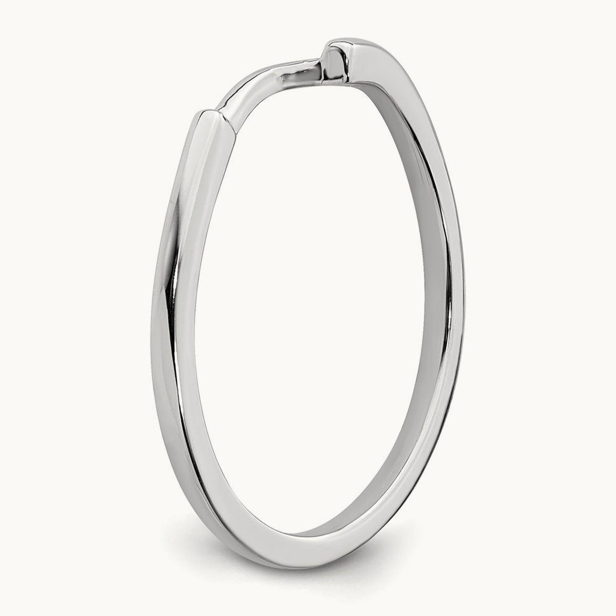 Contoured Band, 14K White Gold