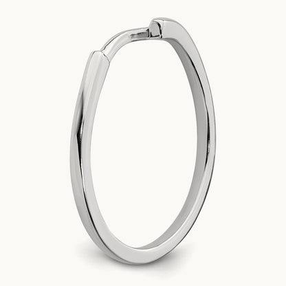 Contoured Band, 14K White Gold