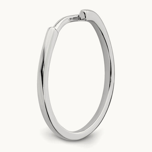 Contoured Band, 14K White Gold
