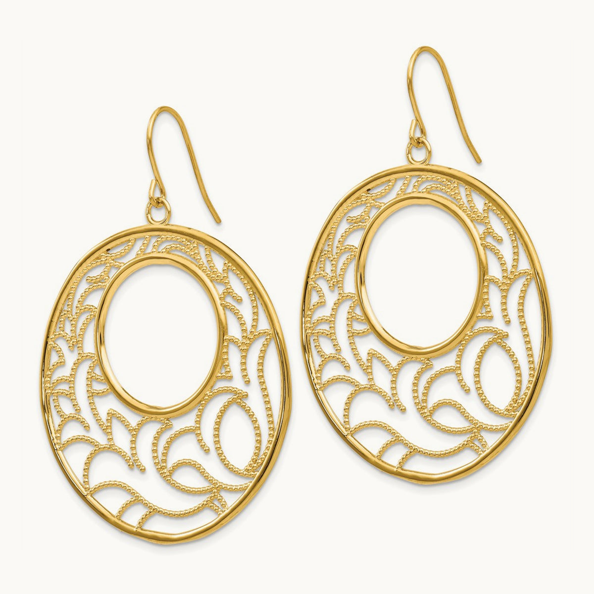 Circle Earrings, 14K