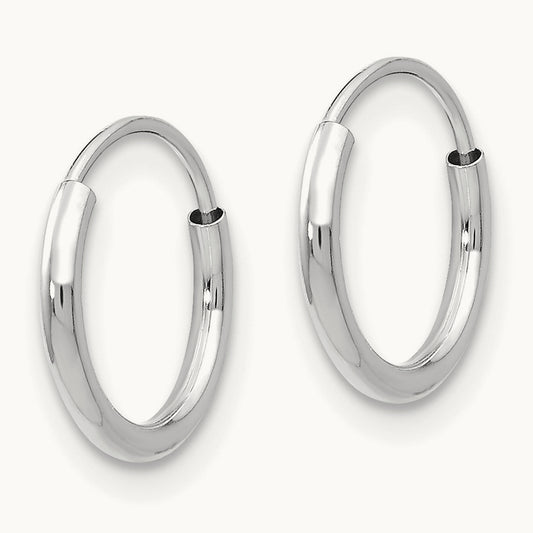 Madi K Endless Hoop Earrings, 14K White Gold