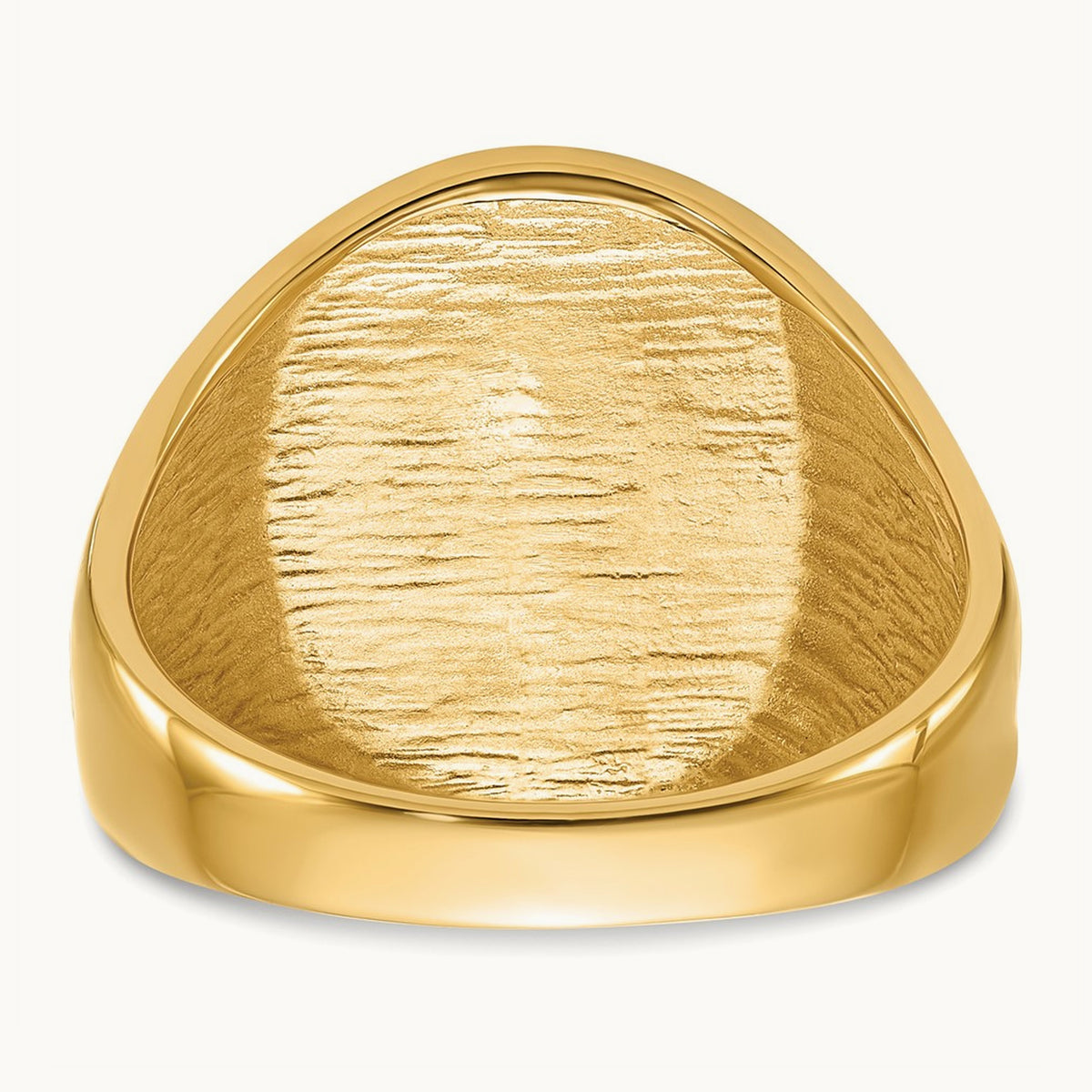 Men's Polished and Grooved with Black Enamel Masonic Ring, 14K