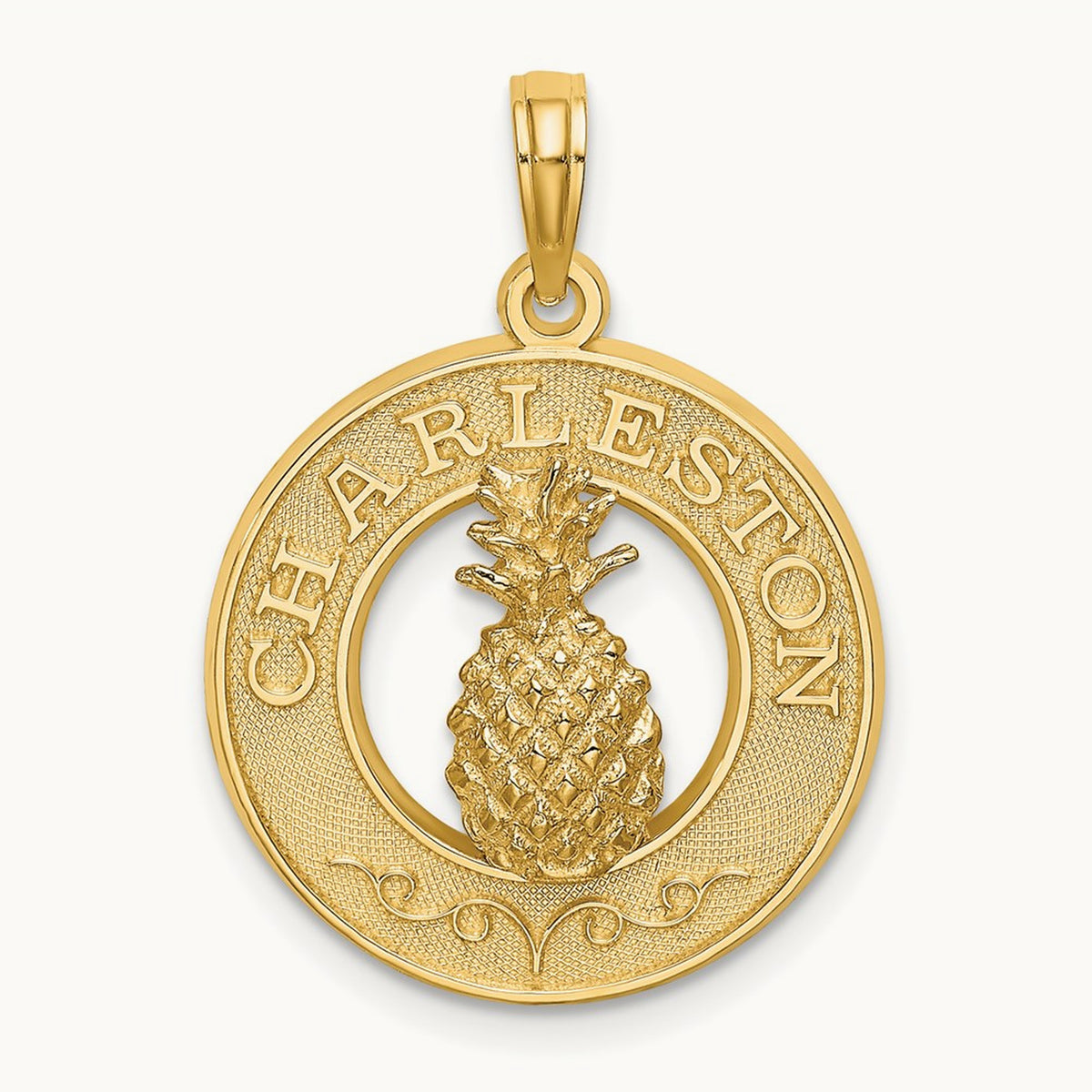 CHARLESTON Pineapple Charm, 14K