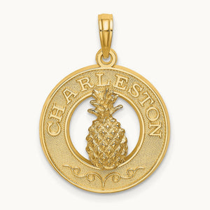 CHARLESTON Pineapple Charm, 14K