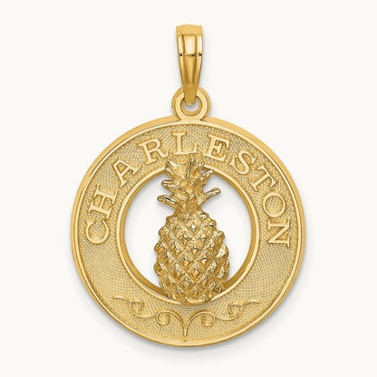 CHARLESTON Pineapple Charm, 14K